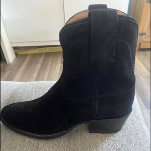 Tecova boots black suede new in box size 7
